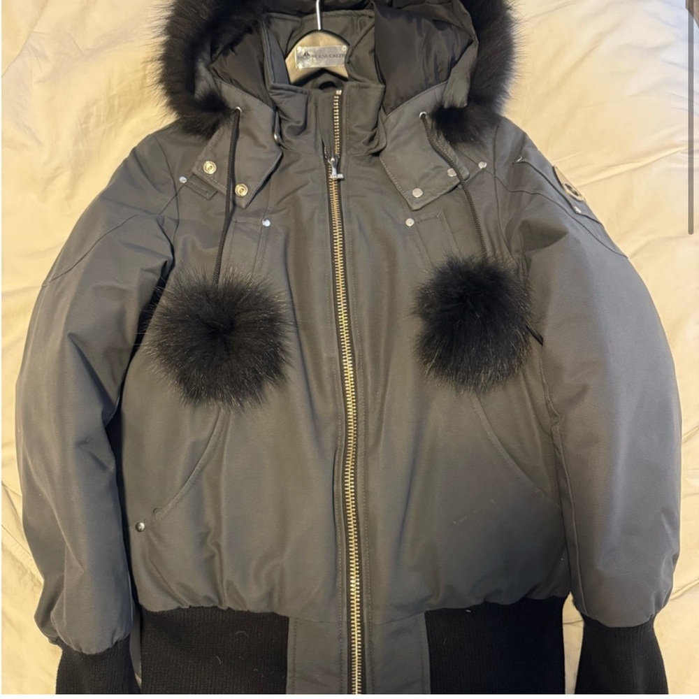 Moose Knuckles Black and Gray Jacket